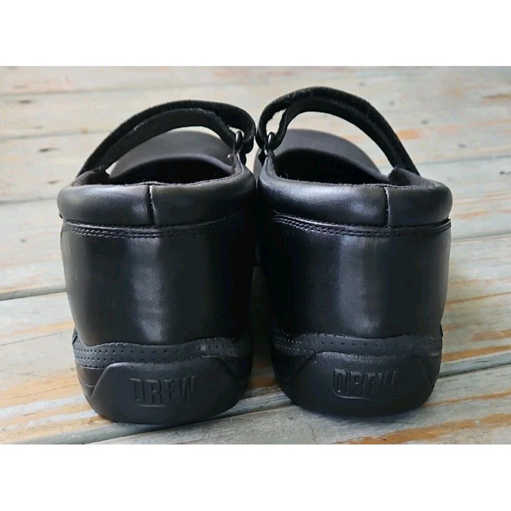 DREW Black Mary Jane Magnolia  Comfort Leather Stretch Ortho Shoes Sz 11.5